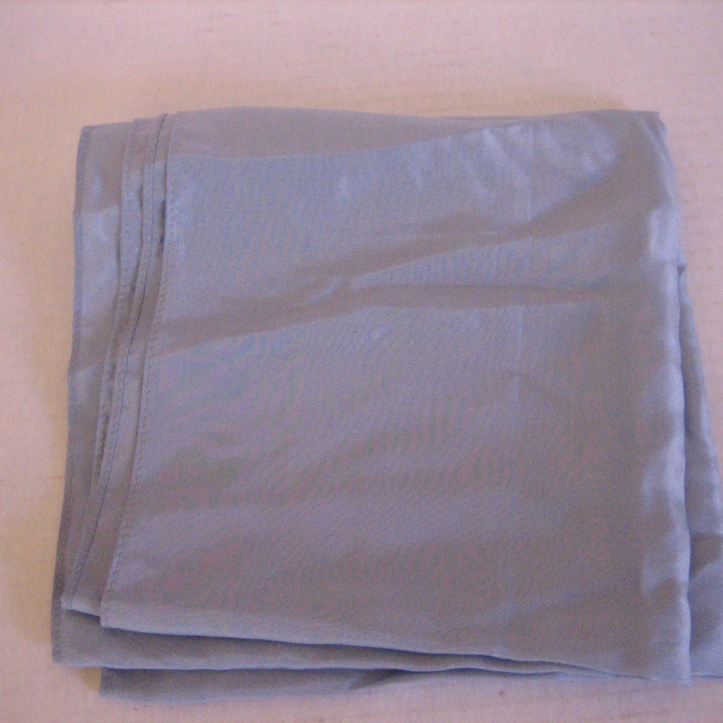 Vintage Light Blue 100 Silk Scarf